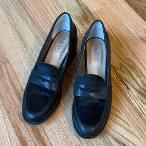 me too Black Women's Slip-On Penny Loafers